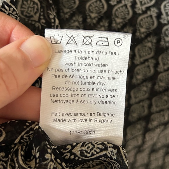 Sezane long sleeve print blouse 38 - Picture 6 of 6